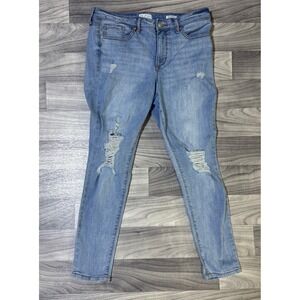 Sofia Jeans Sofia Vergara Womens 10 Light Wash Distressed Skinny Ankle DSMB001
